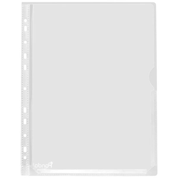 Uni Pocket - Prospekthülle DIN A4 transparent weiß leer