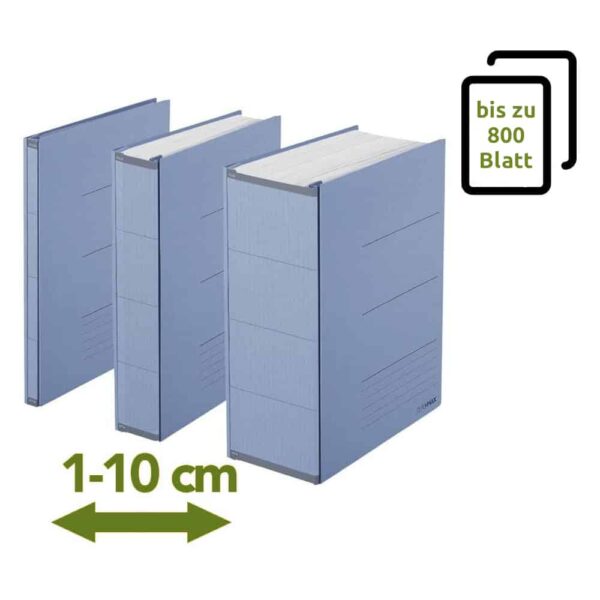 FL-1200 Flex Folder - Flexible Ablagemappe dehnbar 1-10 cm bis zu 800 Blatt blau