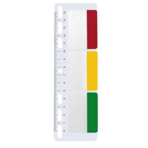 Index Tabs - Markierstreifen - Bunt Rot Grün Gelb auf Lineal