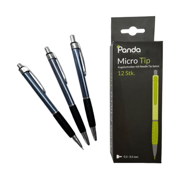 Micro Tip Kugelschreiber super feine Needle Tip Spitze blau 12er Packung Set